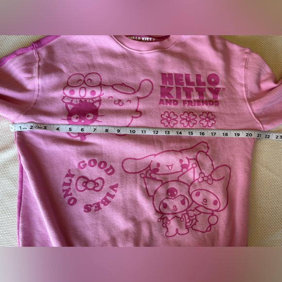 💥SALE💥 Hello Kitty And Friends Small Pink Sweatshirt Sanrio Crew Neck Cotton Ble - Picture 4 of 5